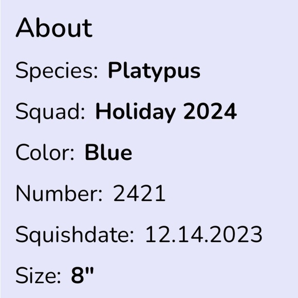 Squishmallow Powell The Platypus - Picture 8 of 10